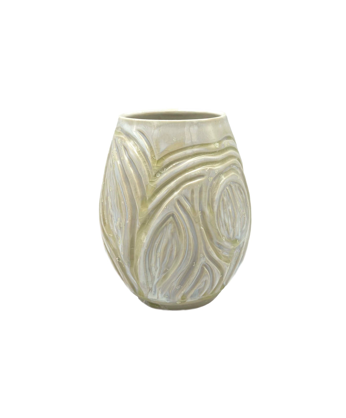 From Within Release - Small Carved Vase - Iridescent