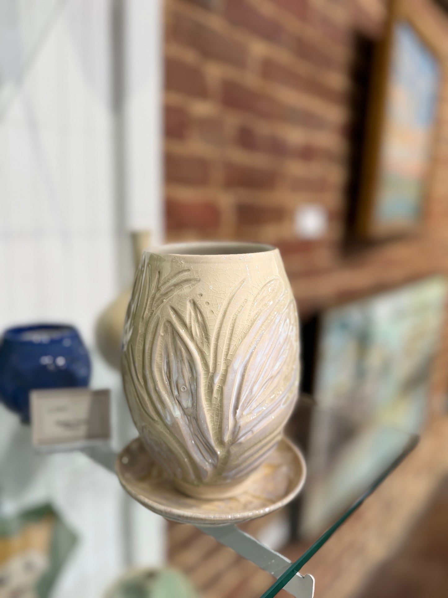 Medium Carved Vase - Iridescent