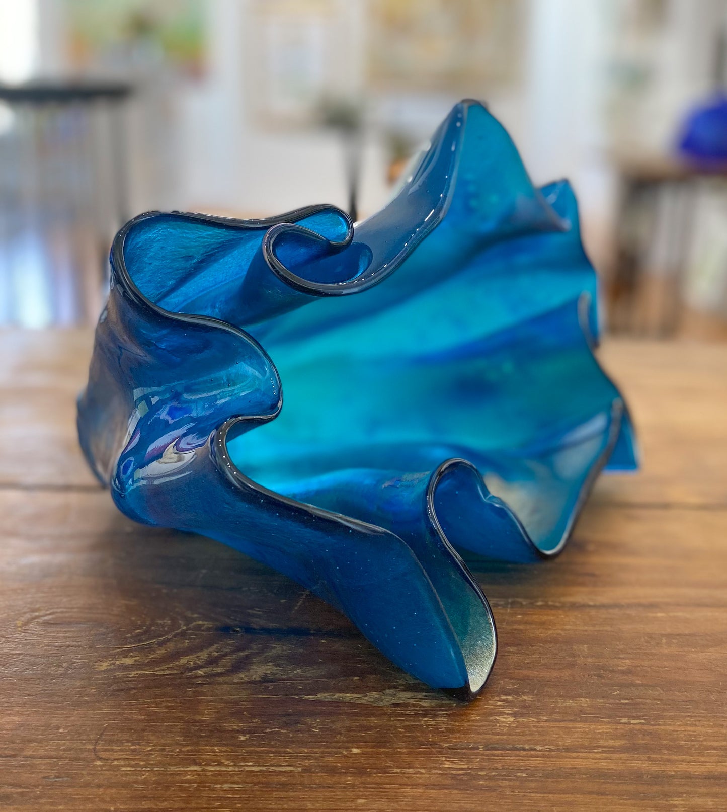 Aquamarine Sculptural Shell