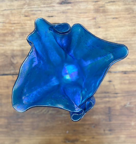 Aquamarine Tapered Sculptural Bowl