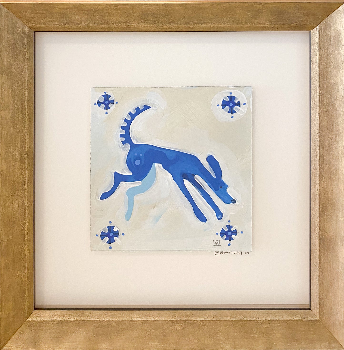 Azul - Leaping Dog Tile