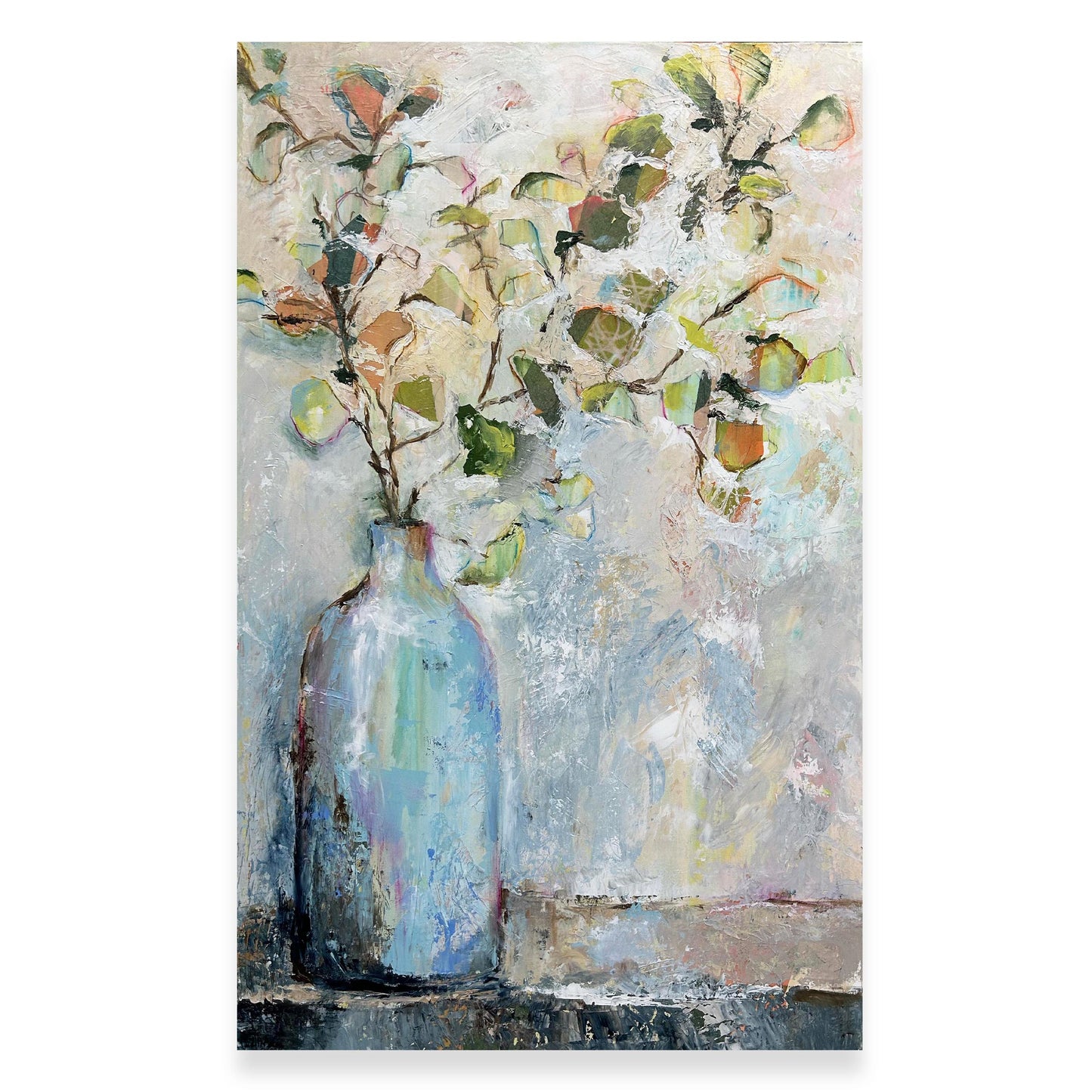 Leaves in Blue Vase