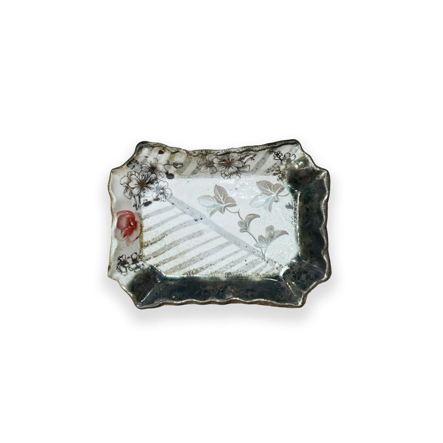 Garden Party - Floral Footed Soap Dish IV