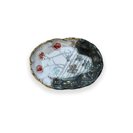 Garden Party - Floral Footed Soap Dish III