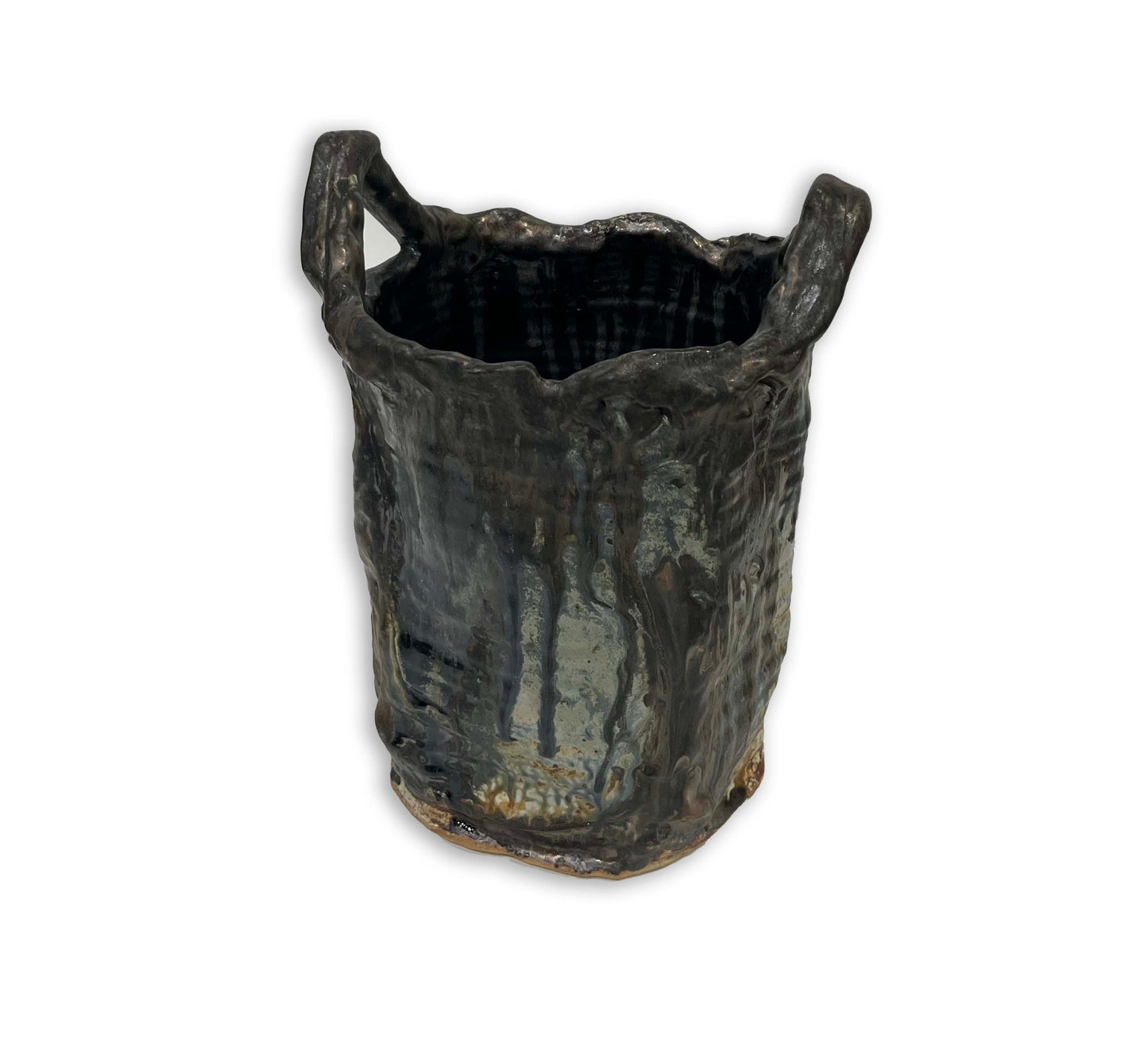 Bronze and Ash Basket with Handles