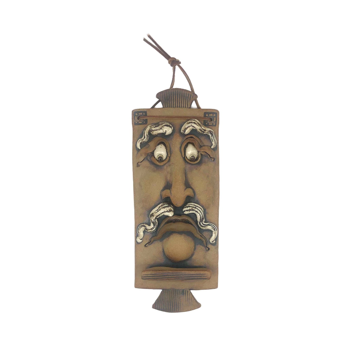 Hanging Sculptural Face Tile