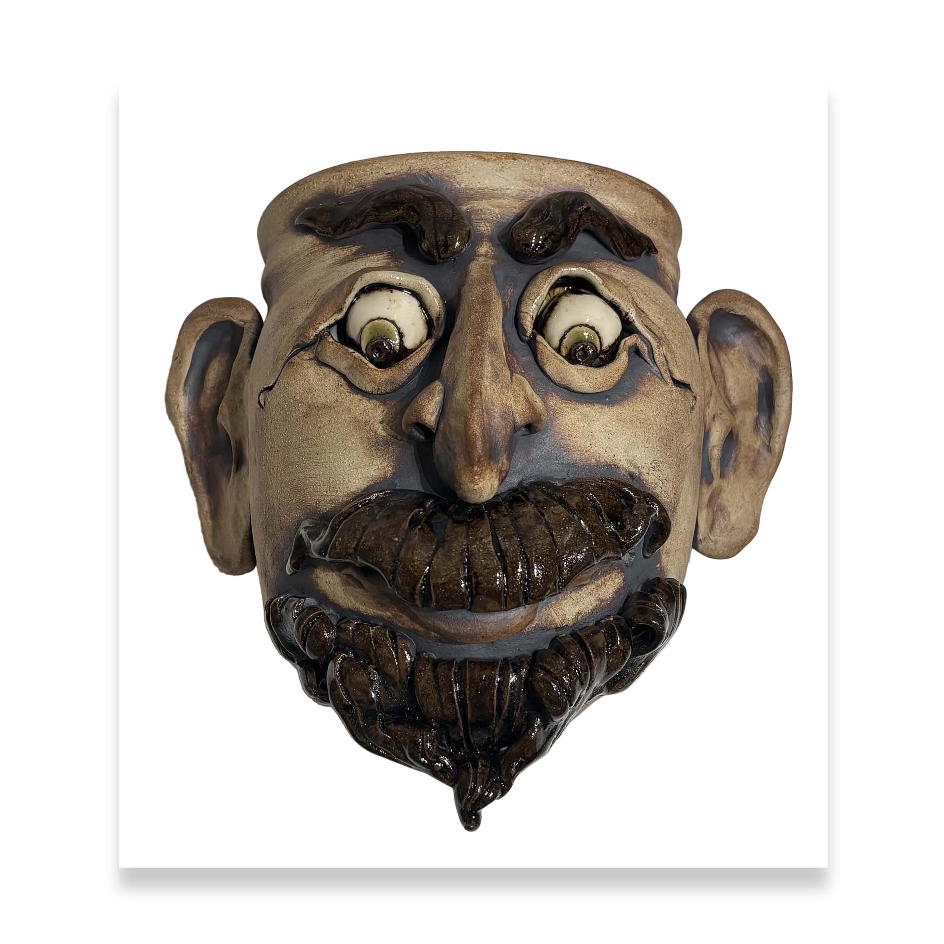 face planter wall hanging Sculptural Face Hanging Planter – Caron Gallery