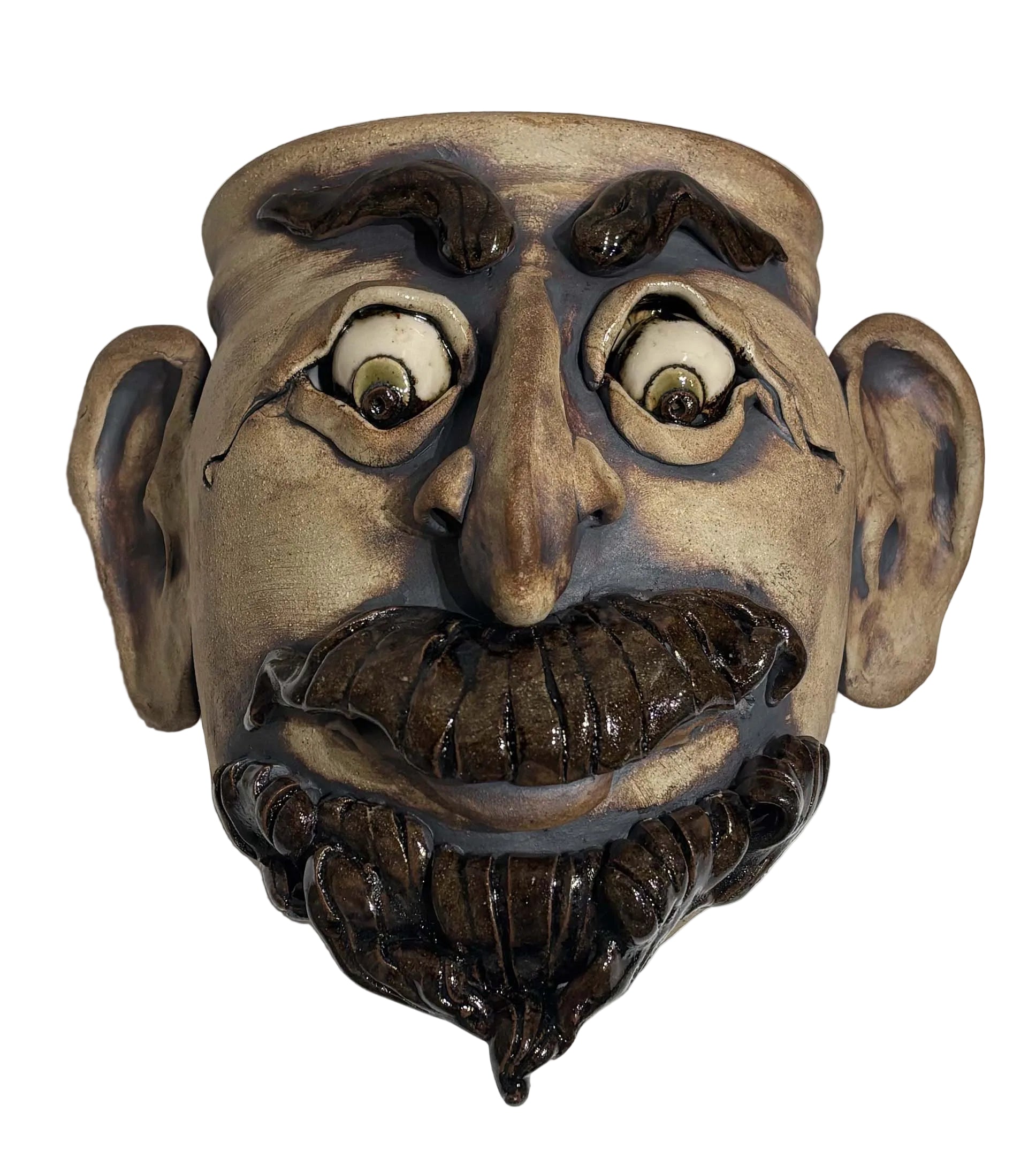 hanging face planter Sculptural Face Hanging Planter – Caron Gallery