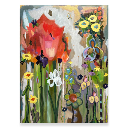 Red Tulips and Yellow Poppies