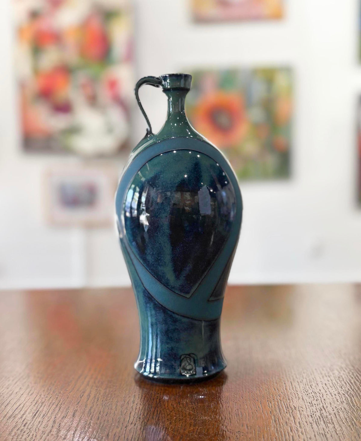 Color Contrast Series - Blue Green Bottle