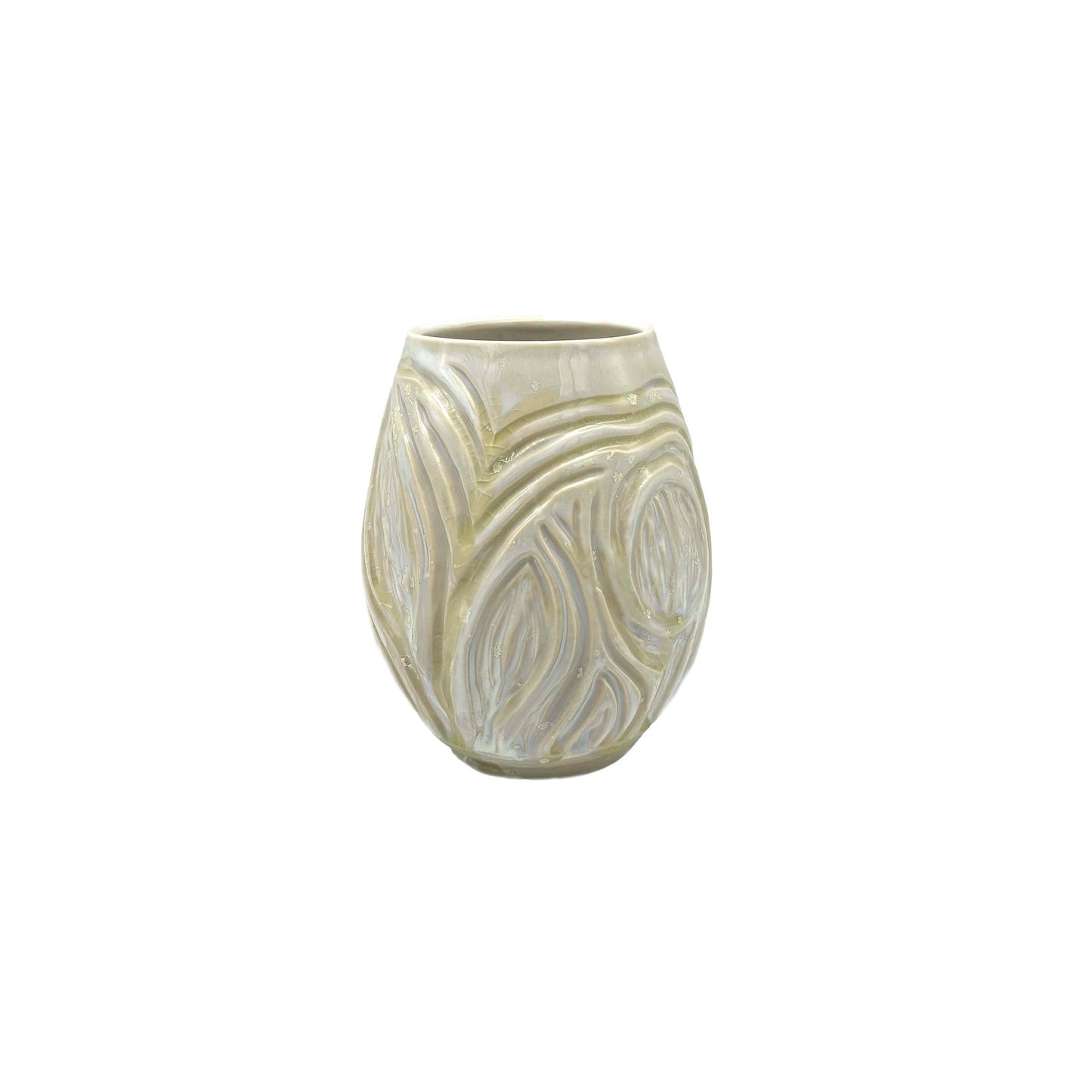 From Within Release - Small Carved Vase - Iridescent