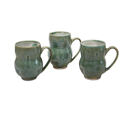 Green Ivy Curvy Porcelain Mug