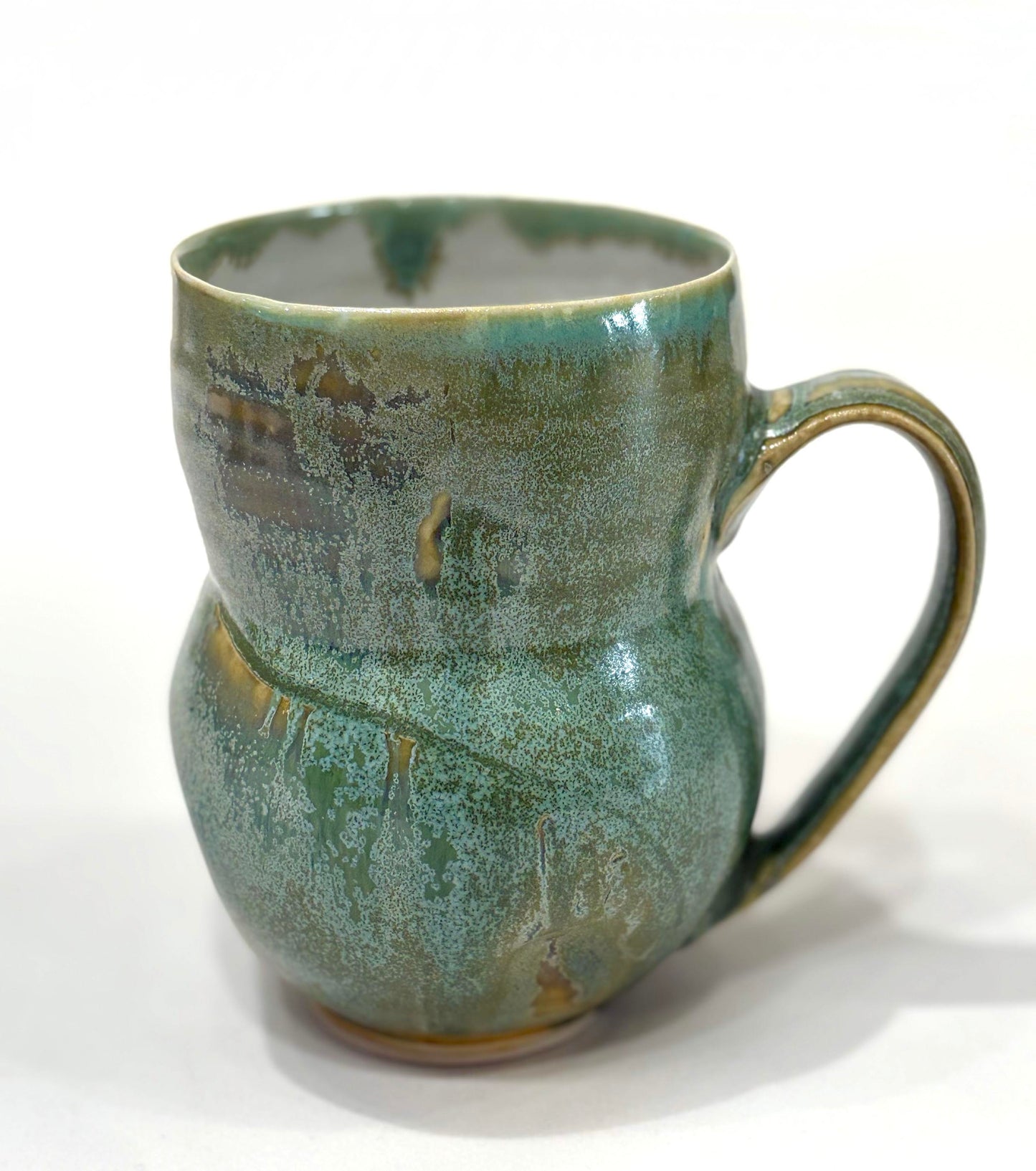 Green Ivy Curvy Porcelain Mug