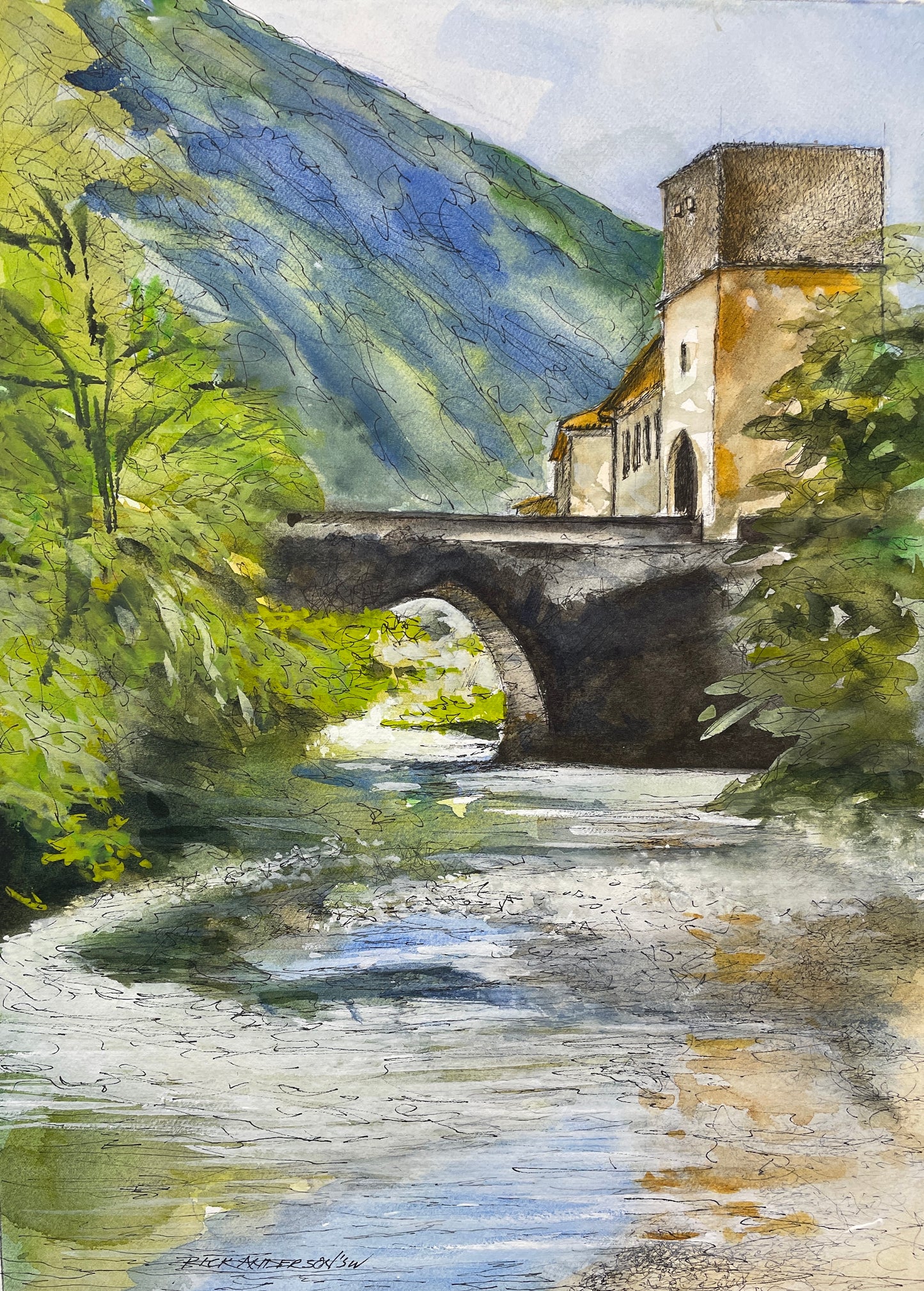 Scenes from Italy - Sentino River, Genga, Italy