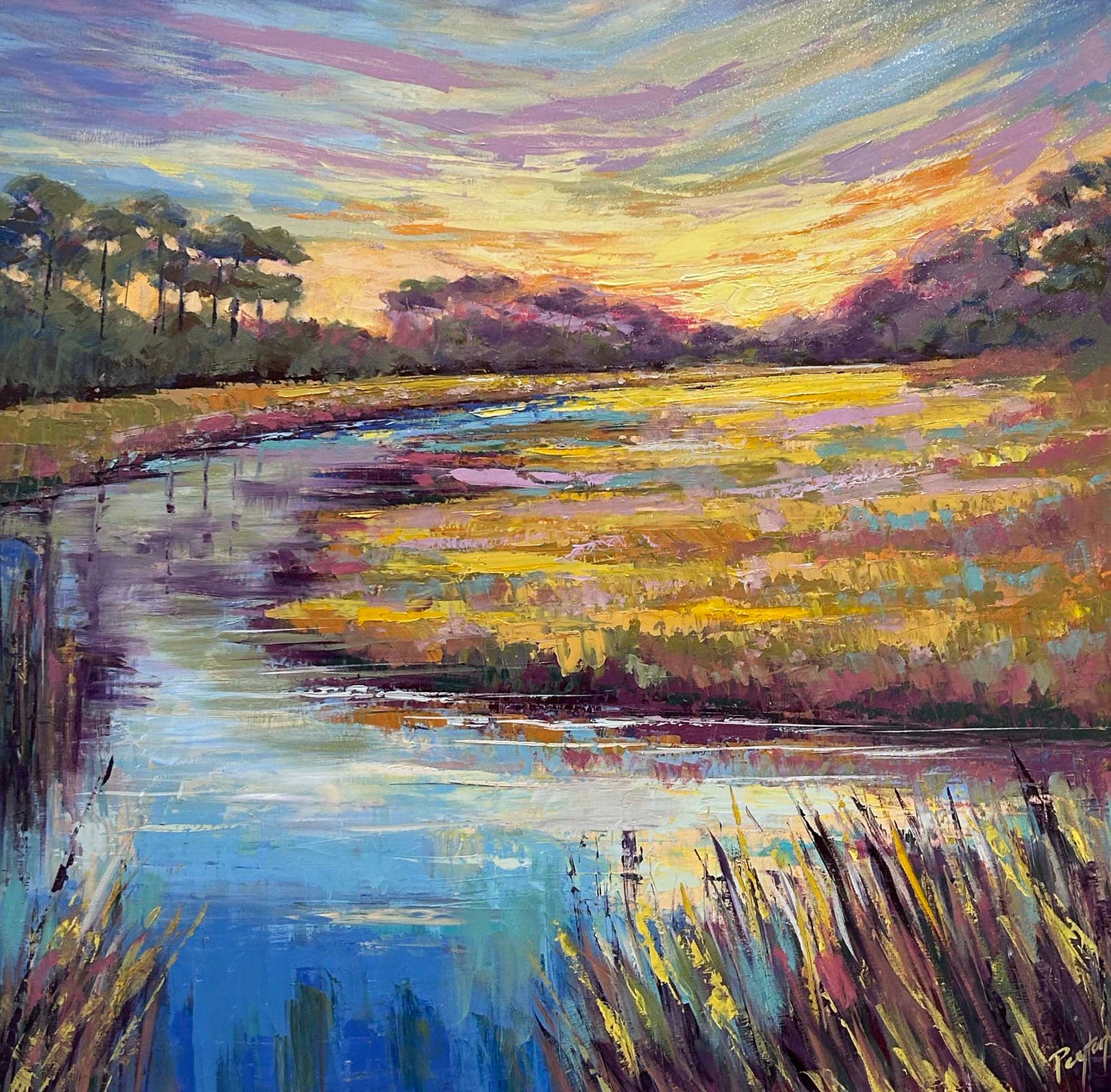 Sunset Over The Marsh