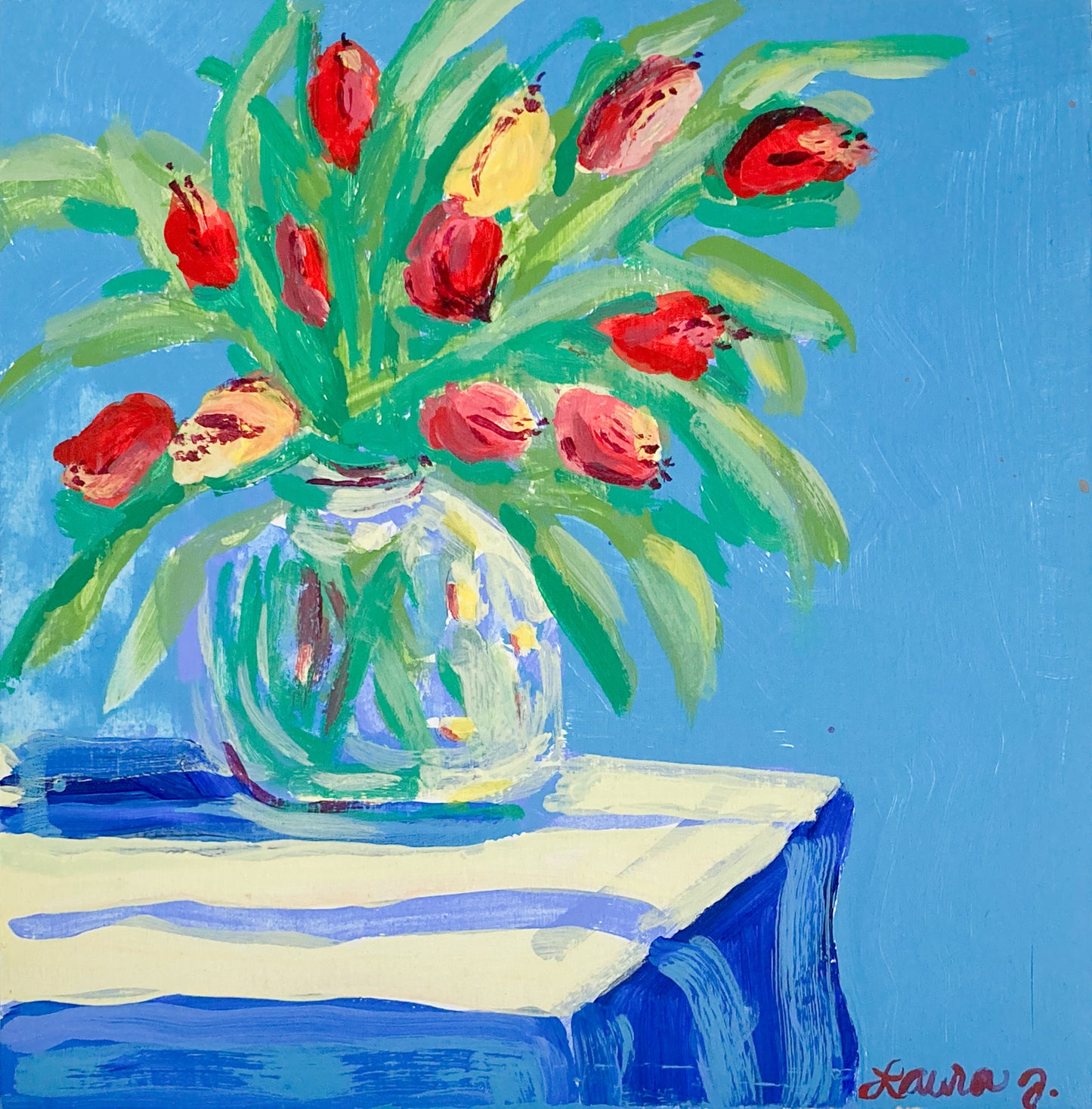 Temporary Arrangements - Blue Stripe Buffet