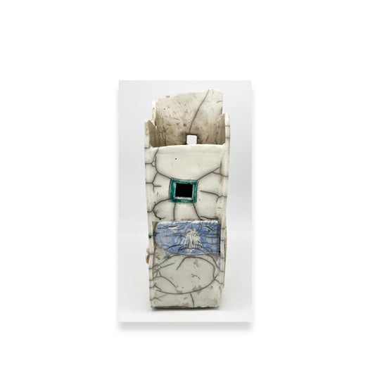 Tall Raku Vase
