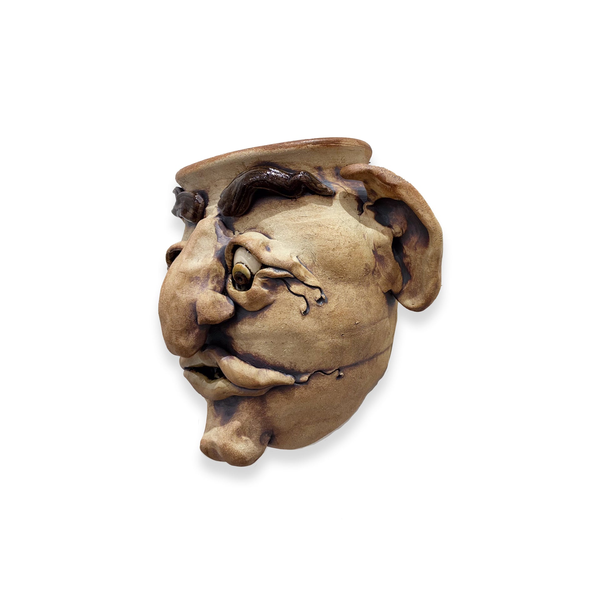 face hanging planter Sculptural Face Hanging Planter – Caron Gallery