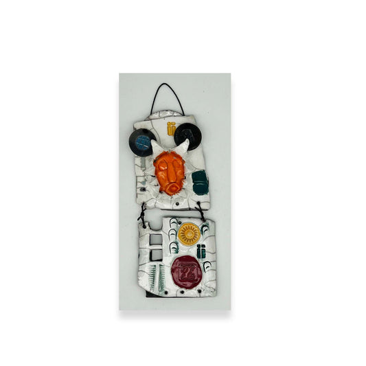 Wall Hanging with Orange Face