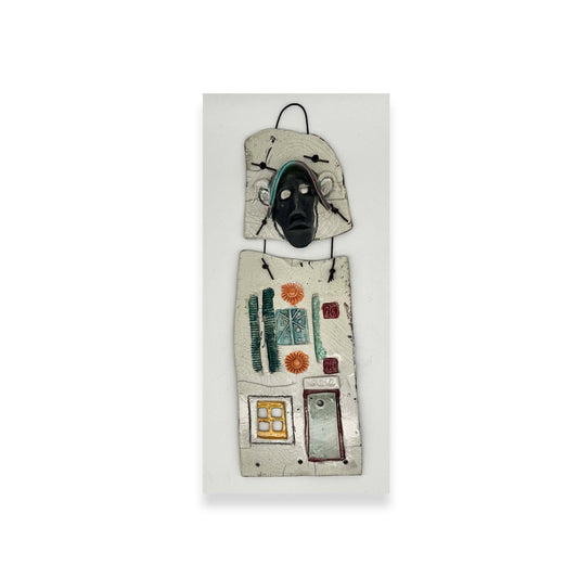 Wall Hanging with Charcoal Face