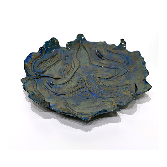 Cobalt Altered Carved Plate