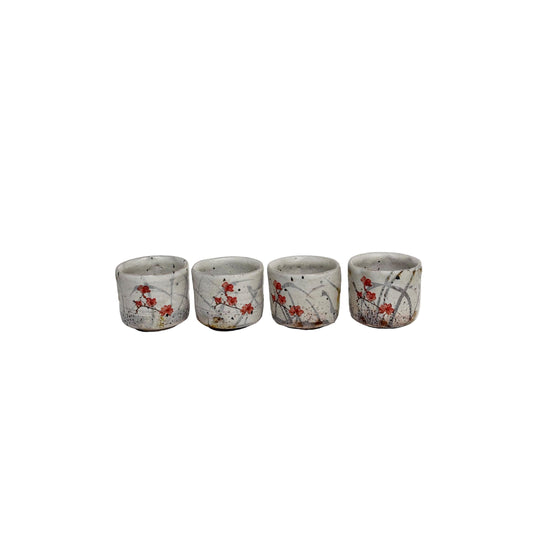 Wine Sippers with Red Floral