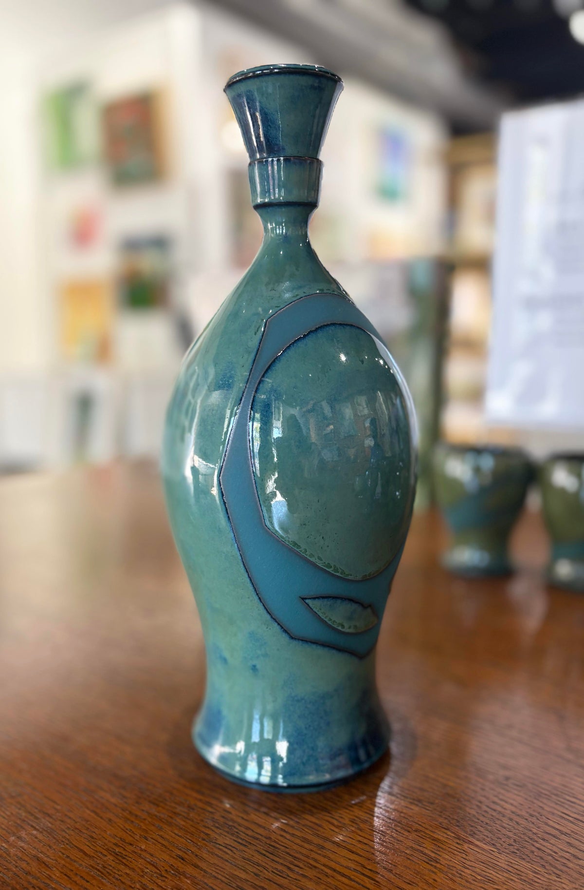 Color Contrast Series - Blue Green Decanter Set